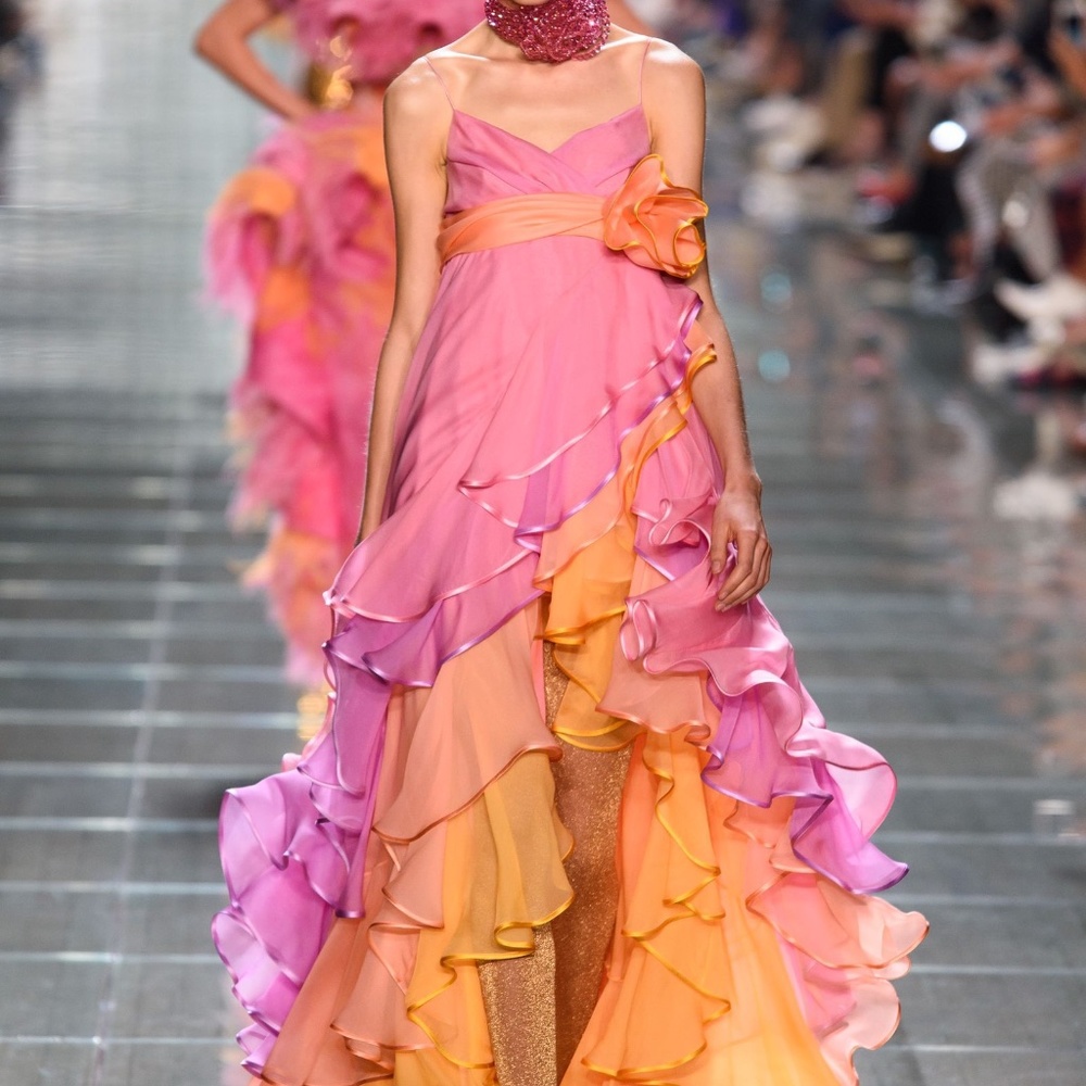 Marc Jacobs Pink and Orange Layered Dress